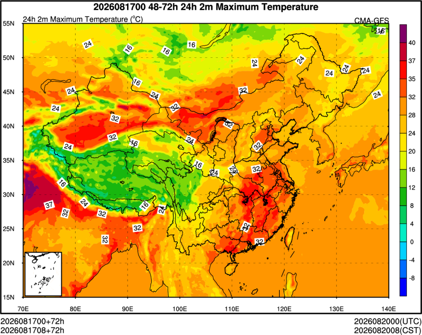 08/17 00时 +072小时