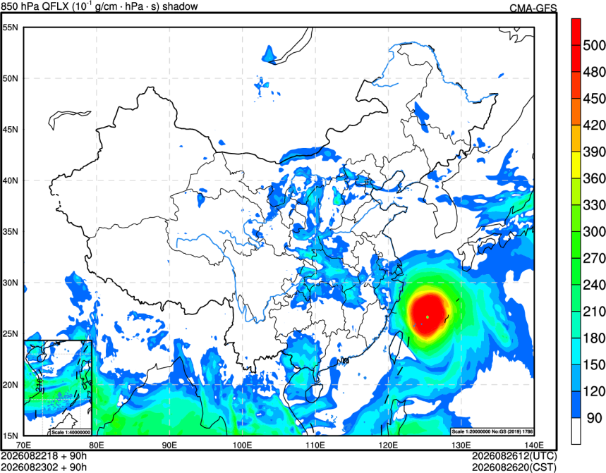 08/22 18时 +090小时