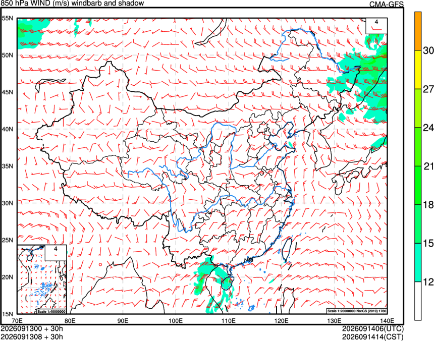 09/13 00时 +030小时
